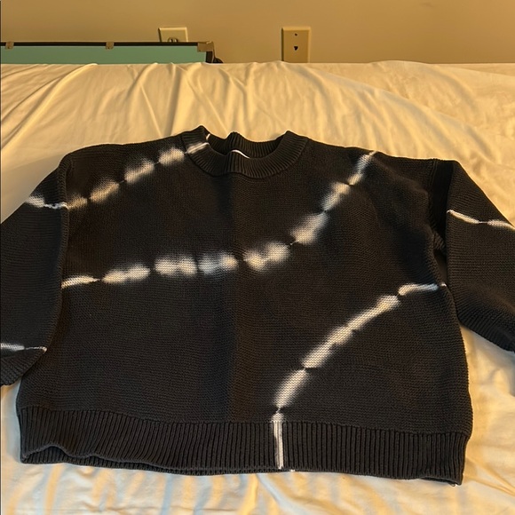 Black Tie-Dye Sweater - Picture 1 of 5